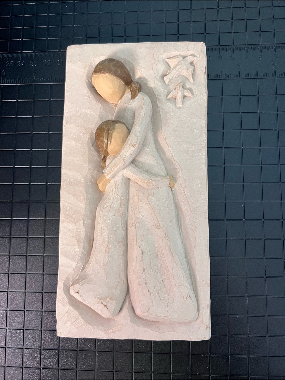 Willow Tree Mother & Child Wall Plaque - White and Brown